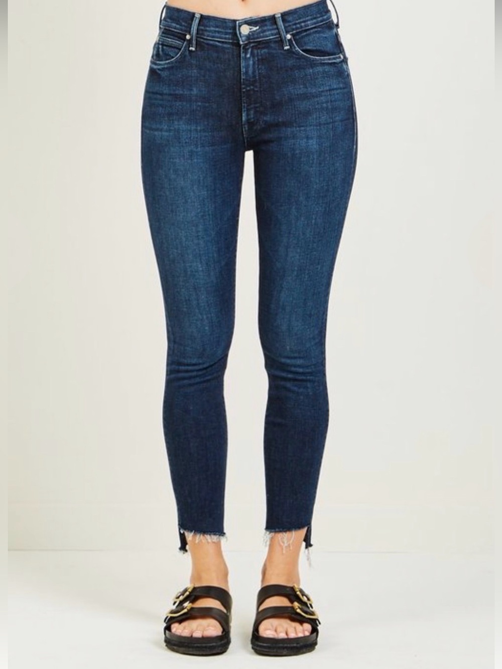 MOTHER The Stunner Ankle Step Fray Disco Dolls Jeans